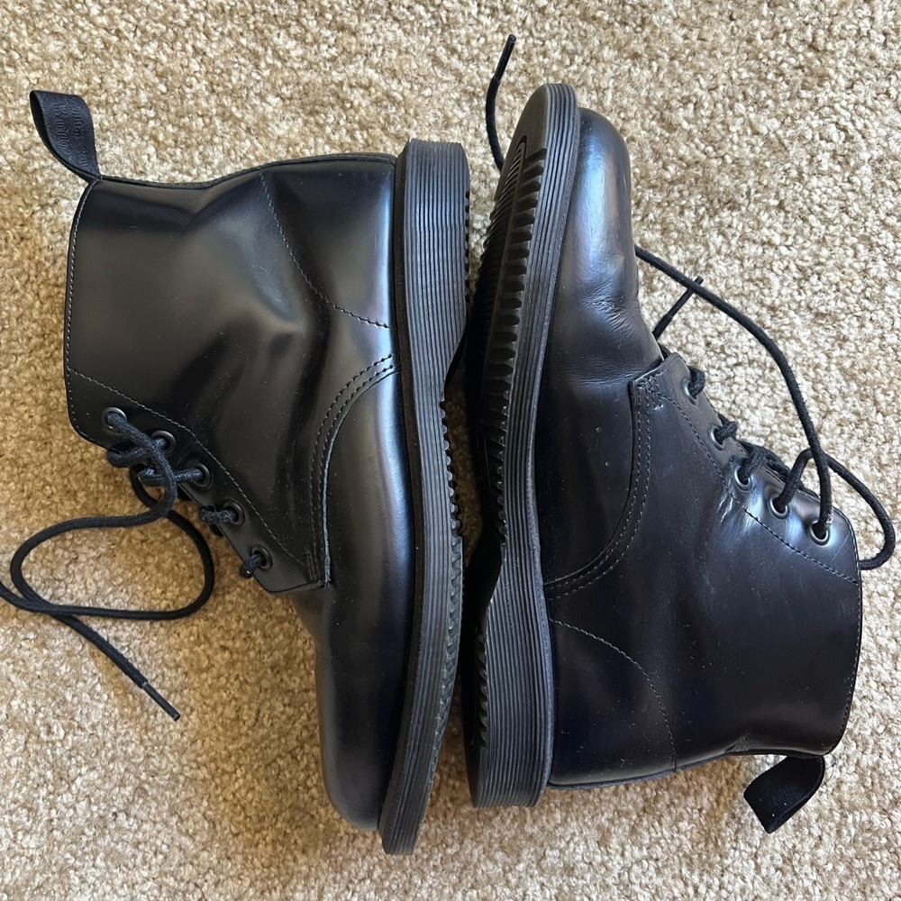 Dr. Martens Emmeline Smooth Leather Lace Up Ankle Boots in Black